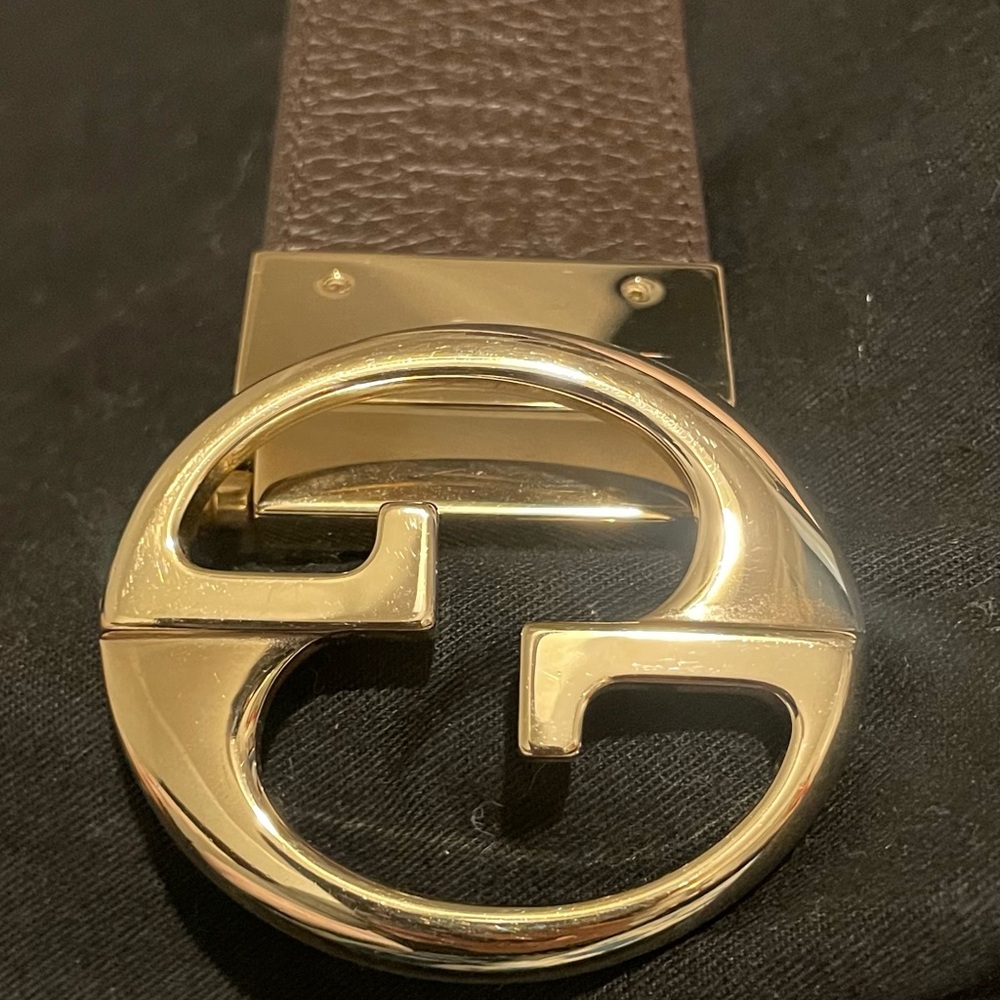 GUCCI GG Reversible Belt Black/Brown 450000 Size 90.36